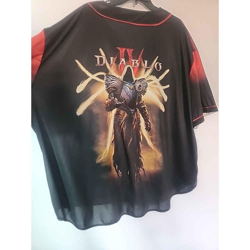 Diablo IV 4 Graphic All Over Print Baseball Style Jersey SZ 5XL Rare